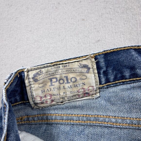 Polo Ralph Lauren Jeans Men 33x30 Relaxed‎ Straight Denim Blue Tag 33x32 - Picture 6 of 14